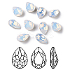 Faceted Teardrop K9 Glass Rhinestone Cabochons RGLA-I001-18x13mm-031-1