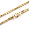 304 Stainless Steel Rope Chain Necklaces NJEW-J032-20G-1