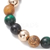 Natural & Synthetic Mixed Gemstone Beads Braided Beaded Bracelets for Women Men BJEW-JB13425-02-3