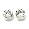 Tibetan Style Zinc Alloy Dog Paw Prints European Beads MPDL-R038-008AS-RS-2