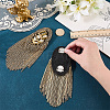 2Pcs Felt & Iron & Rhinestone Tassel Epaulette AJEW-CN0007-74A-G-3