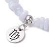 Natural Blue Lace Agate Chip Beaded Stretch Bracelets BJEW-JB11133-08-3