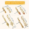 4Pcs 4 Style Eco-Friendly Brass Micro Pave Cubic Zirconia with Glass Pendants KK-SZ0005-79-7