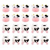 60pcs Resin cabochons cartoon cute cow patch DIY material accessories(2 styles) JX613A-1