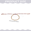 1Pc Twist Brass Braided Bead Bracelets for Women BJEW-LP0003-20-2