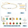 304 Stainless Steel Blank Rectangle Link Bracelet with Birth Stone Charms DIY Making Kit DIY-UN0056-20-3