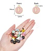 120Pcs 12 Colors Golden Plated Alloy Charms ENAM-SZ0001-64F-6