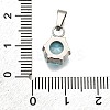 304 Stainless Steel Pave Cubic Zirconia Pendants STAS-B086-12P-02-3