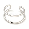 Non-Tarnish 304 Stainless Steel Hollow Open Cuff Ring for Women RJEW-A043-12P-2