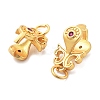 Brass Micro Pave Cubic Zirconia Pinch Bails KK-L222-003MG-2