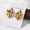 304 Stainless Steel Studs Earrings for Women EJEW-K306-25G-3