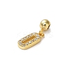 925 Sterling Silver Micro Pave Clear Cubic Zirconia European Dangle Charms STER-A045-01G-0-2