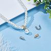4Pcs 4 Styles Brass Micro Pave Clear Cubic Zirconia Fold Over Clasps KK-DR0001-12-4