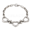 201 Stainless Steel Cable Chain Bracelets for Women BJEW-B143-14P-4