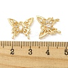 Hollow Brass Micro Pave Cubic Zirconia Pendants X-KK-H460-51G-3