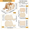 Detachable Elephant Shaped Wood Mobile Phone Holders LS-DIY-WH0297-40-2