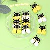 10Pcs 2 Styles Bee Silicone Beads JX692A-4