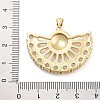 Fan Shaped Rack Plating Brass Micro Pave Cubic Zirconia Pendants KK-G512-28A-G-3