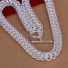 Popular Silver Color Plated Brass Round Link Chain Necklaces For Men NJEW-BB12791-2