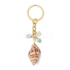 Natural Shell Pendant Keychains KEYC-JKC01094-02-4