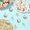 16Pcs 4 Styles Rack Plating Alloy Enamel Pendants ENAM-YW0005-70-4