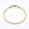 Ion Plating(IP) 304 Stainless Steel Herringbone Chain Bracelets BJEW-P236-15G-6