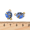 304 Stainless Steel Enamel Pendants STAS-P396-10G-02-3