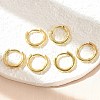 Brass Huggie Hoop Earrings KK-D063-04G-3