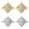 4Pcs 2 Colors Brass Pave Cubic Zirconia Fruit Connector Charms KK-FS0001-73C-1