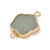 Natural Green Aventurine Flower Connector Charms KK-U042-17G-03-2