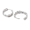 Brass Chain Charm Hoop Earrings for Women LS-EJEW-F347-02P-02-2