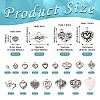 100Pcs 20 Styles Tibetan Style Alloy Pendants FIND-TA0003-59-4