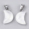 Moon Natural Quartz Crystal Pendants LS-X-G-Q369-04-1