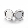 Tarnish Resistant 304 Stainless Steel Magnetic Clasps with Loops LS-STAS-K006-5.5mm-04C-3