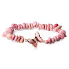 Fashionable Natural Rhodochrosite Chips Beaded Bracelets TI6720-13-1