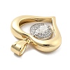 Rack Plating Brass with Cubic Zirconia Pendants KK-Q017-10C-G-2