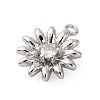 Brass Pave Clear Cubic Zirconia Charms LS-KK-V016-18P-2