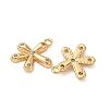 Brass Micro Pave Clear Cubic Zirconia Charms KK-B160-15G-2