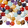 60Pcs Chakra Theme Natural Mixed Stone Charms FIND-HY0001-26-1