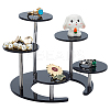 5-Slot Acrylic Jewelry Display Riser Stands ODIS-WH0061-71-1