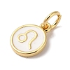 Real 18K Gold Plated Brass Enamel Charms KK-L216-001G-H02-2