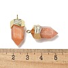 Natural Topaz Jade Faceted Pendants G-G181-03G-02-3