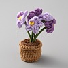 Handmade Knitting Crochet Artificial Flowers Potted DJEW-WH0042-33A-1