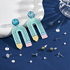 925 Sterling Silver Flat Pad Stud Earring Findings STER-UN0001-43-2