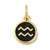 Real 18K Gold Plated Brass Enamel Charms KK-L216-001G-E01-1