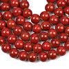 Handmade Fancy Antique Glazed Porcelain Ceramic Round Beads Strands PORC-L019-13mm-08-2