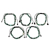 Dyed Natural Imperial Jasper Beads Braided Bead Bracelets for Men Women BJEW-D360-01B-4