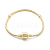 Brass Snake Chain Link Bracelets for Men Women BJEW-G736-06G-4