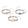 3Pcs Adjustable Handmade Porcelain Beads Braided Bead Bracelets for Children BJEW-JB11969-2