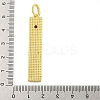 Real 18K Gold Plated Brass Micro Pave Cubic Zirconia Pendants KK-R159-07E-G-3
